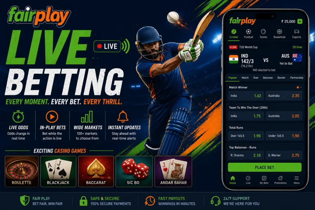 Fairplay Live Sportsbook and Live Market Insights 2 Live Cricket Betting