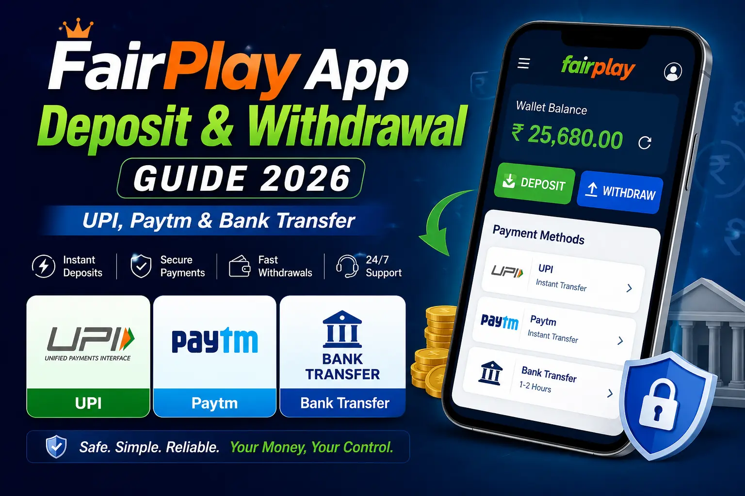 FairPlay Deposit & Withdrawal Guide — UPI, Paytm & Bank Transfer (2026)