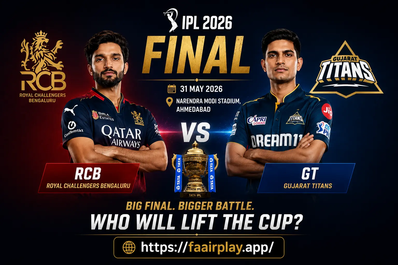 IPL 2026 Final Match Prediction: RCB vs GT — Who Will Win the Fairplay Battle of Champions?