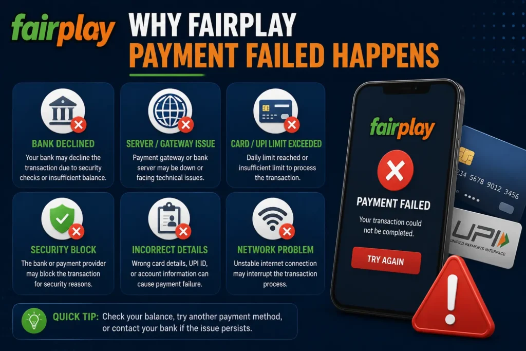 Why Fairplay payment failed Happens