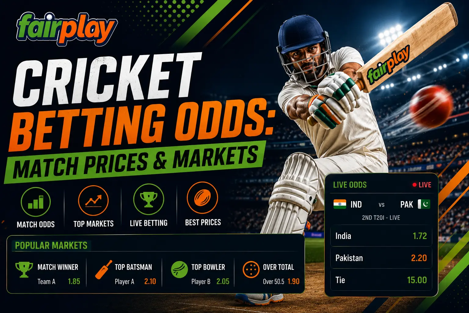 Cricket Betting Odds: Match Prices & Markets